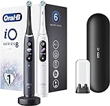 Oral-B iO Series 8 Elektrische Zahnbürste/Electric Toothbrush, Doppelpack, Mikrovibrationen, 6 Putzmodi, Display, Reiseetui,...