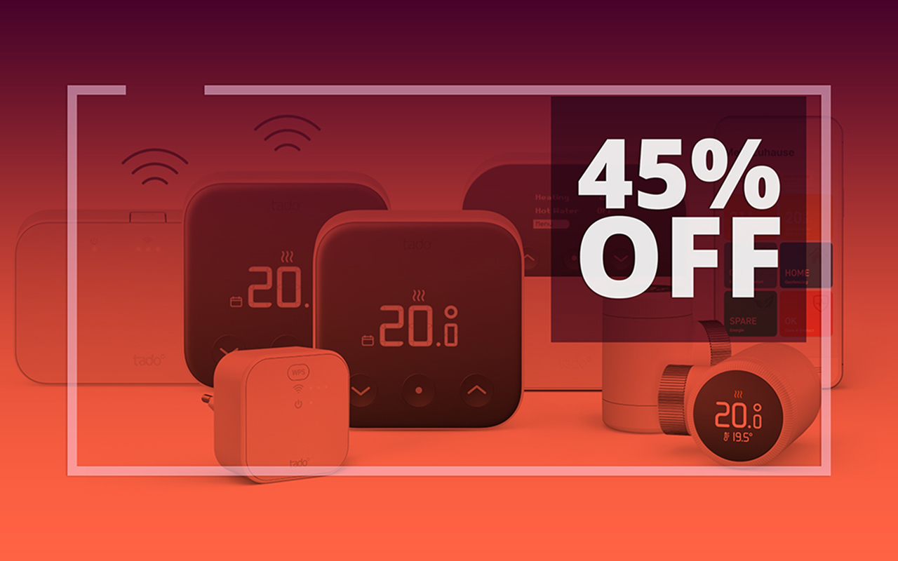 Aktion: Spare bis zu 45 % – tado° X Thermostate und Zubehör im Mega-Rabatt