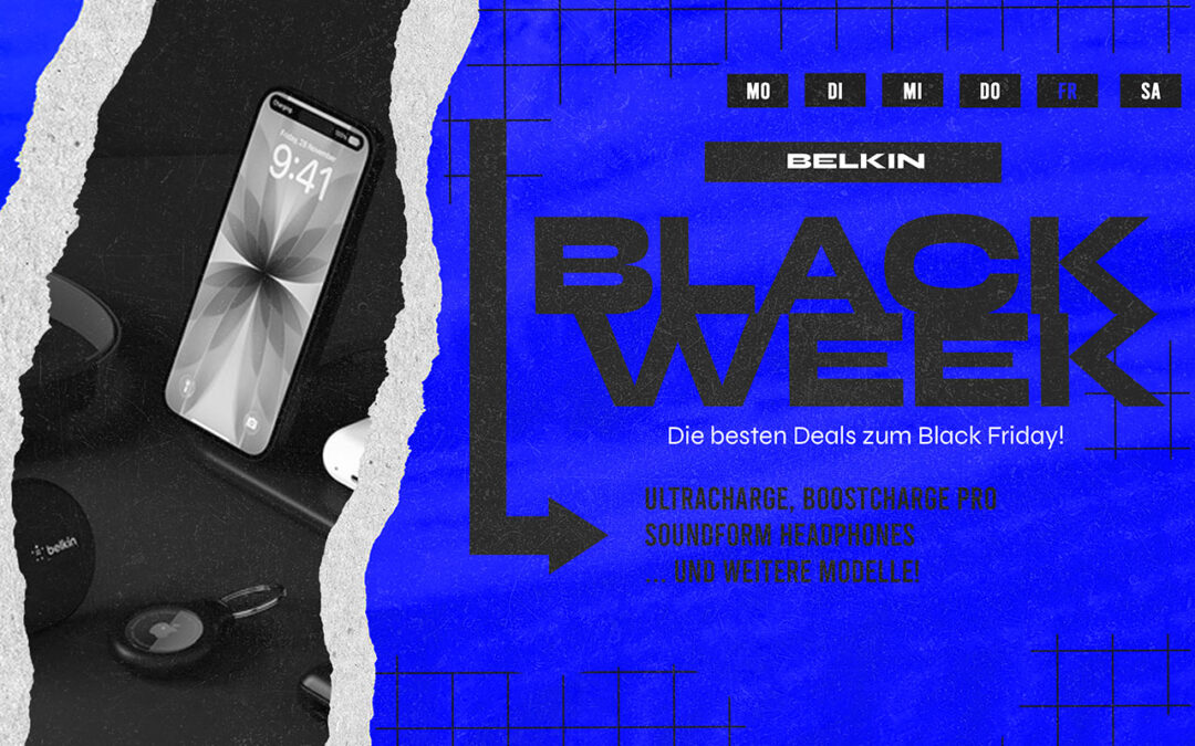 BlackWeek: Belkin Schnäppchenalarm – Ladegeräte & Zubehör bis zu 58 % günstiger
