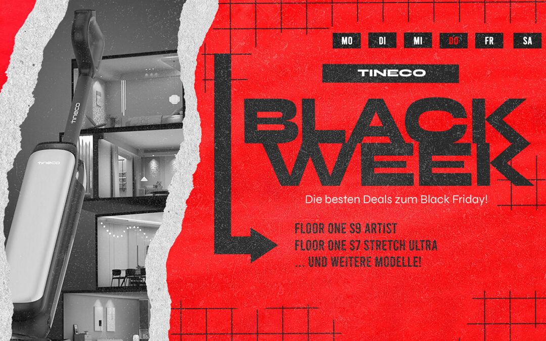 BlackWeek: Tineco Premium-Reinigungstechnik zu beeindruckenden Sparpreisen