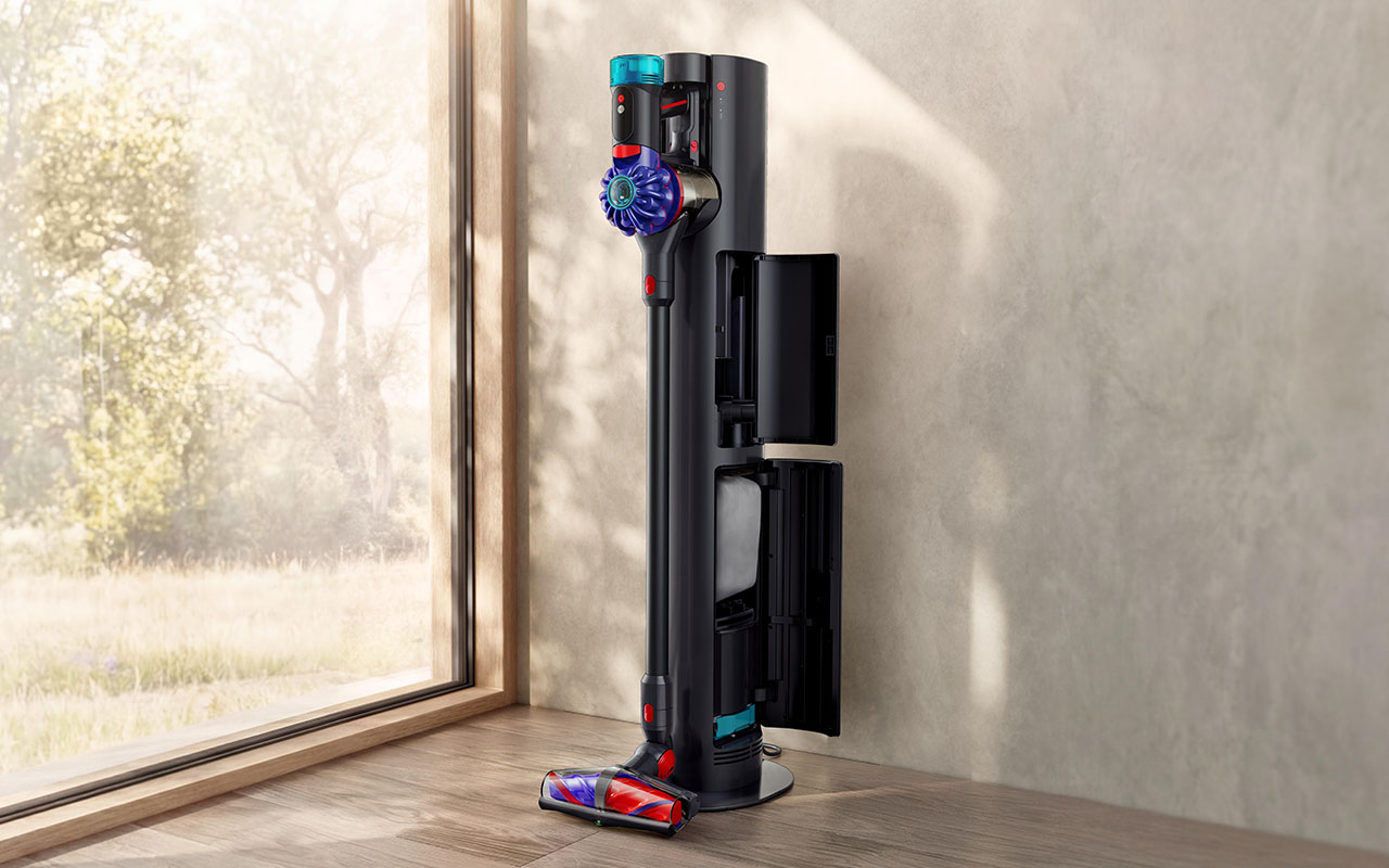 Neu bei Dyson: V10 Konical mit Auto-empty Dok verbindet Saugen, Laden und Selbstentleerung