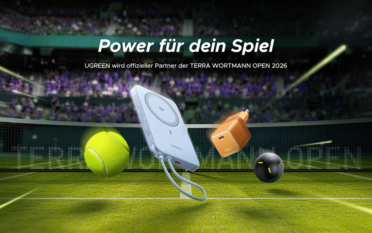 UGREEN wird offizieller Partner der Terra Wortmann Open 2026: Ladepower für Fans, Teams und Medien