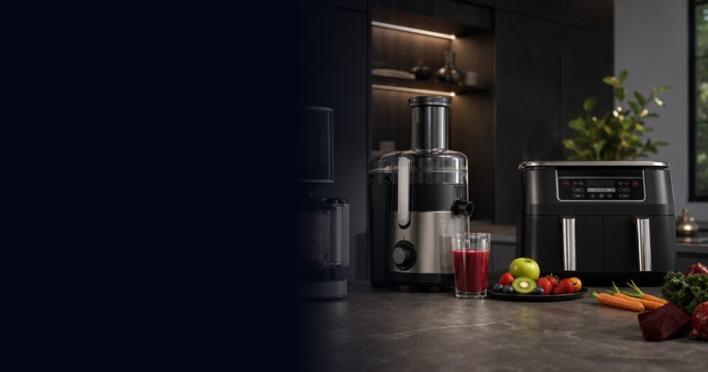 Ninja CREAMi Deluxe, Philips Entsafter und Ninja Dual Zone reduziert – Produktmotiv ohne Text