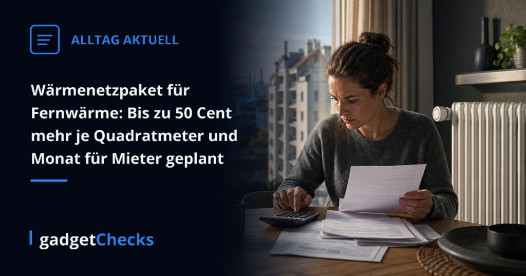 Wärmenetzpaket für Fernwärme: Bis zu 50 Cent mehr je Quadratmeter und Monat für Mieter geplant