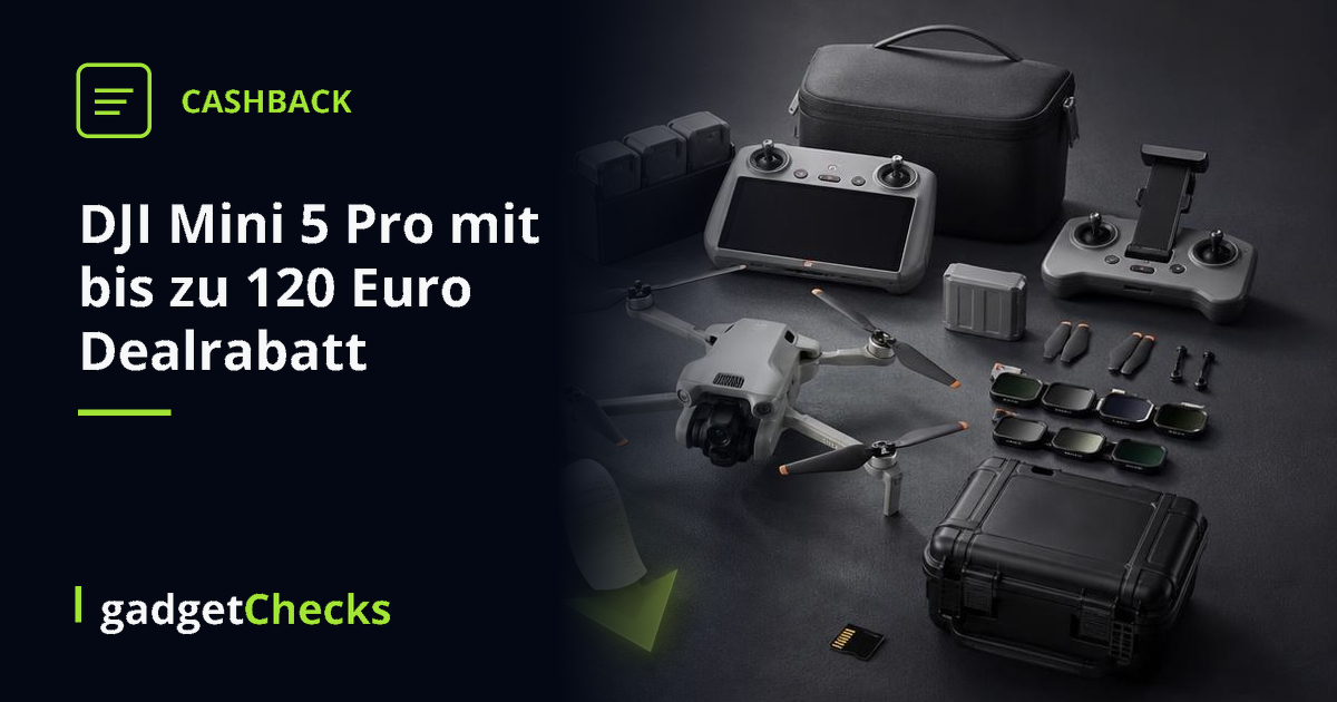 DJI Mini 5 Pro mit bis zu 120 Euro Dealrabatt