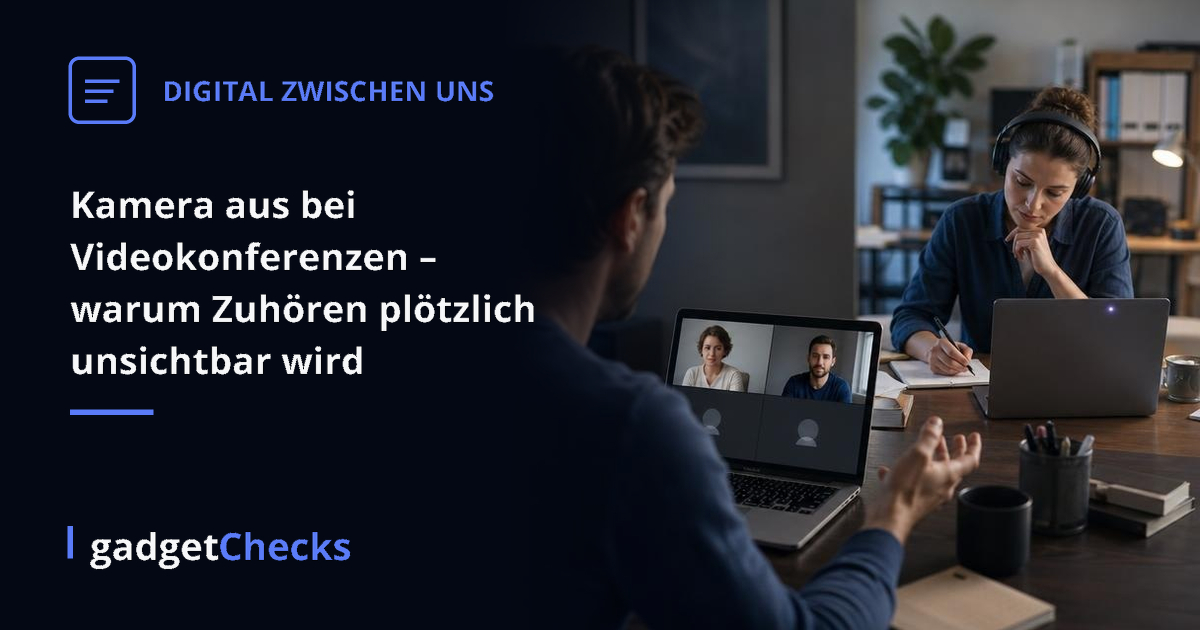 Kamera aus bei Videokonferenzen – warum Zuhören plötzlich unsichtbar wird - gadgetChecks – Das unabhängige Magazin