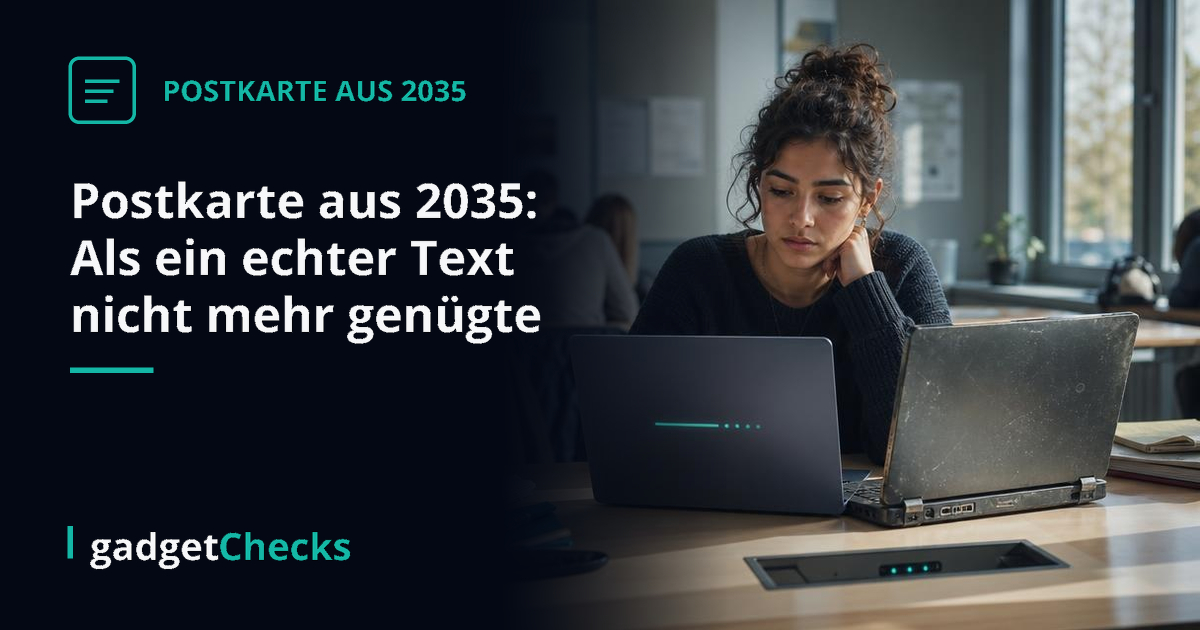 Postkarte aus 2035: Als ein echter Text nicht mehr genügte