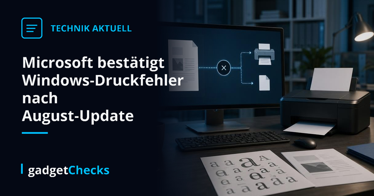 Microsoft bestätigt Windows-Druckfehler nach August-Update