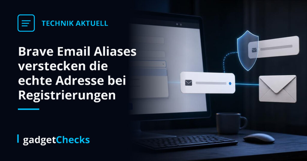 Brave Email Aliases verstecken die echte Adresse bei Registrierungen