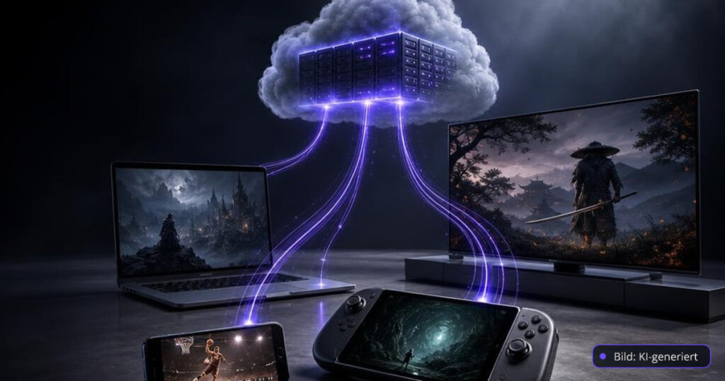GeForce Now nimmt im September 28 weitere Spiele auf – Editorialmotiv ohne Text – Bild: KI-generiert