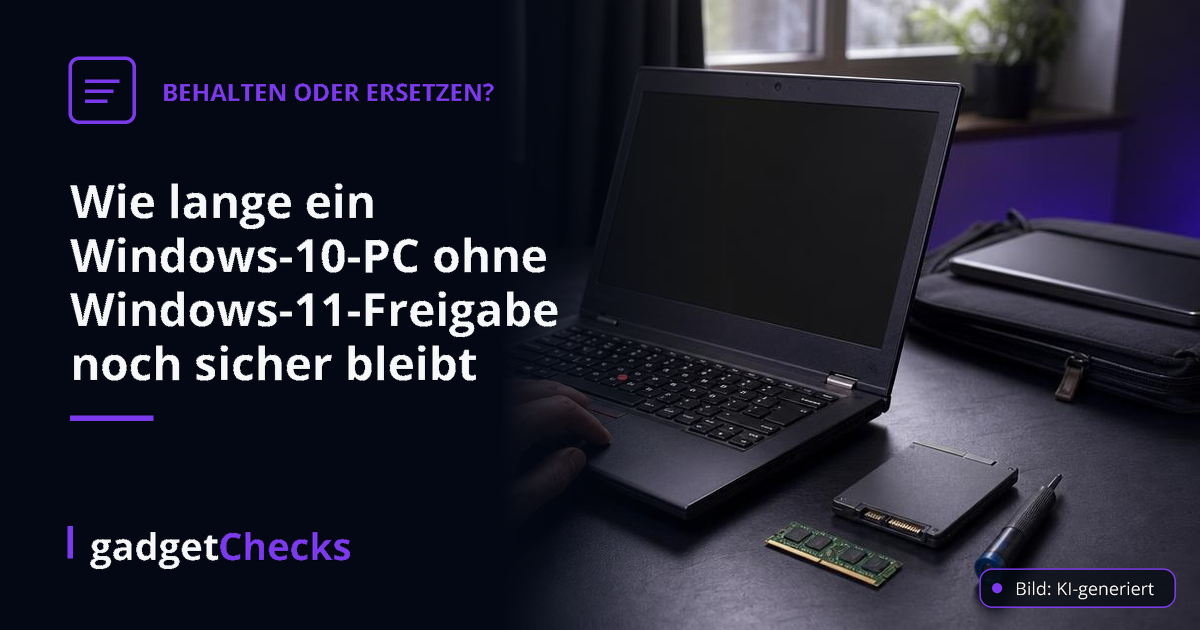 Wie lange ein Windows-10-PC ohne Windows-11-Freigabe noch sicher bleibt – Bild: KI-generiert