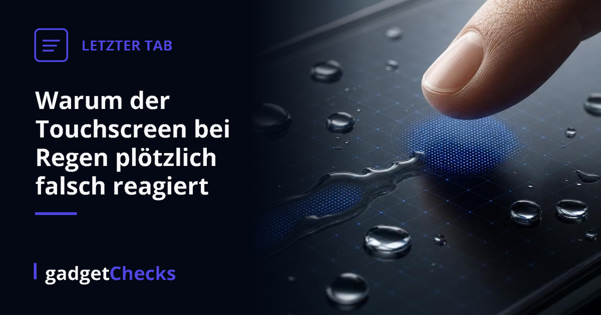 Warum der Touchscreen bei Regen plötzlich falsch reagiert