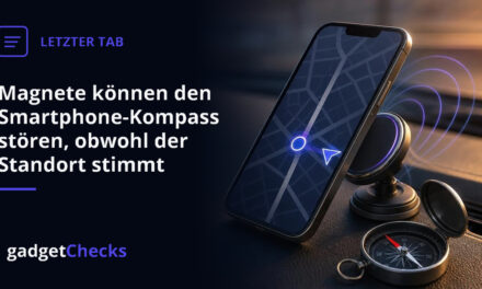 Magnete können den Smartphone-Kompass stören, obwohl der Standort stimmt