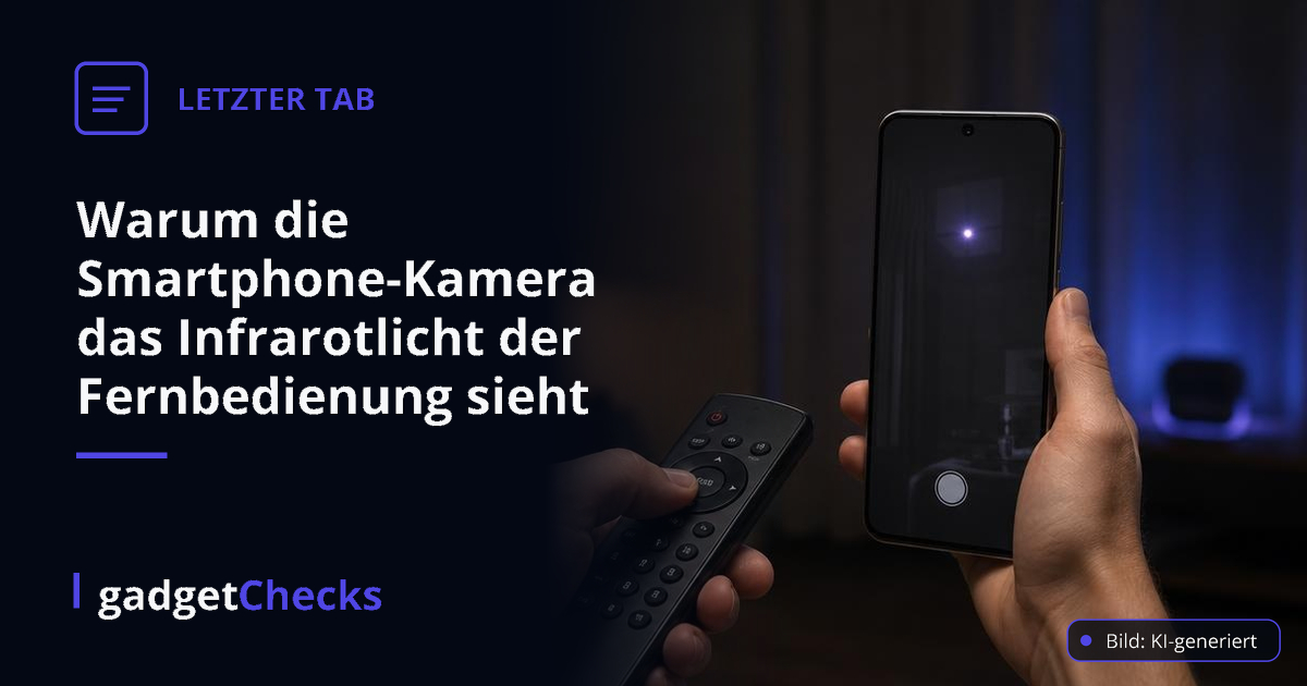 Warum die Smartphone-Kamera das Infrarotlicht der Fernbedienung sieht – Bild: KI-generiert