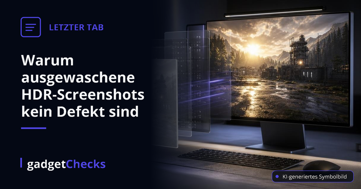 Warum ausgewaschene HDR-Screenshots kein Defekt sind – KI-generiertes Symbolbild