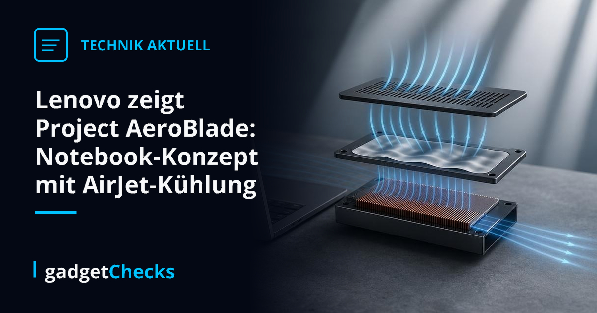 Lenovo zeigt Project AeroBlade: Notebook-Konzept mit AirJet-Kühlung