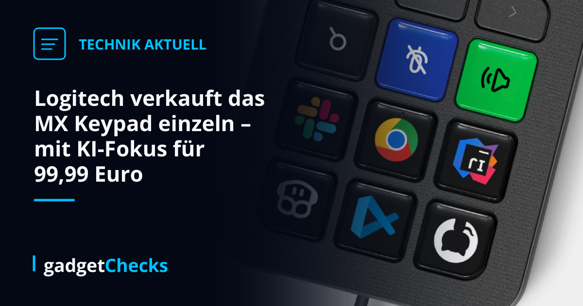 Logitech verkauft das MX Keypad einzeln – mit KI-Fokus für 99,99 Euro