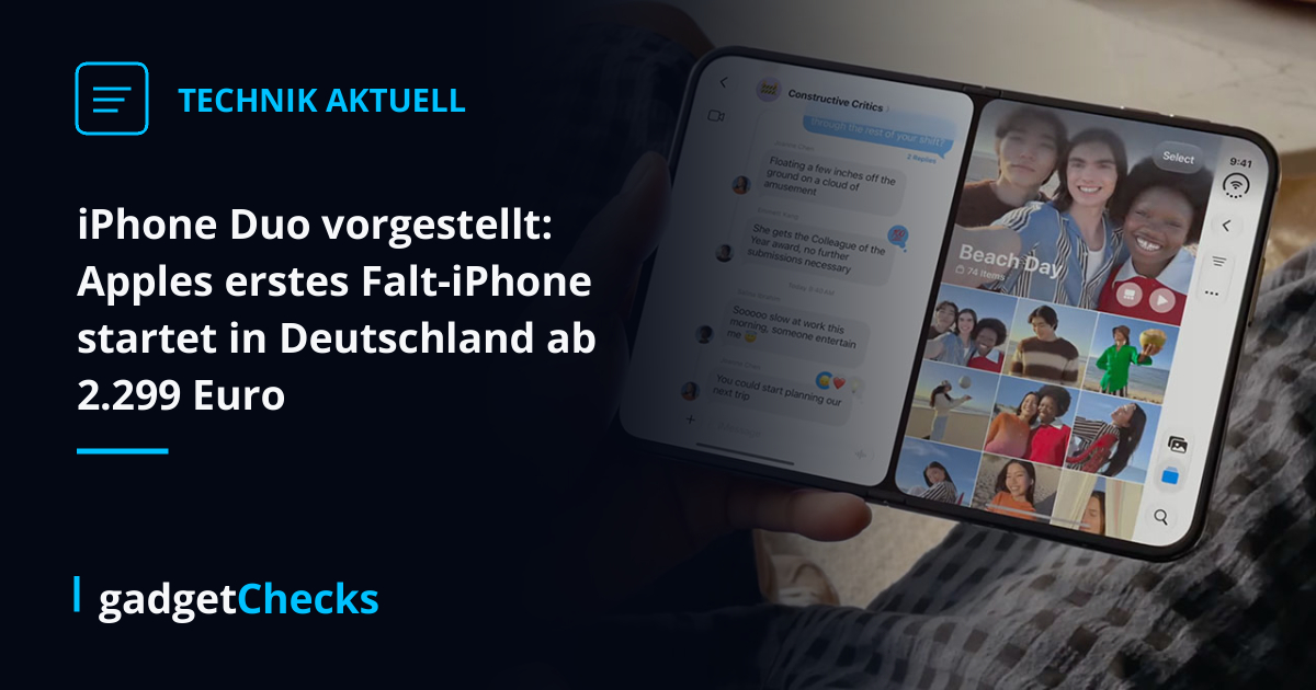 iPhone Duo vorgestellt: Apples erstes Falt-iPhone startet in Deutschland ab 2.299 Euro