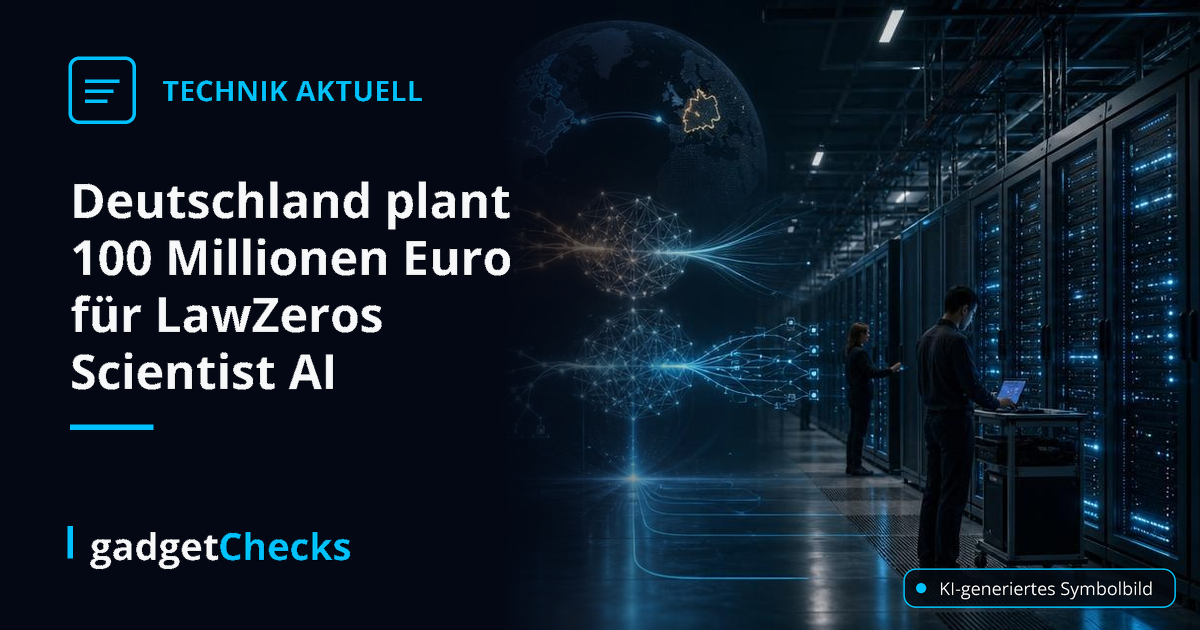 Deutschland plant 100 Millionen Euro für LawZeros Scientist AI – KI-generiertes Symbolbild