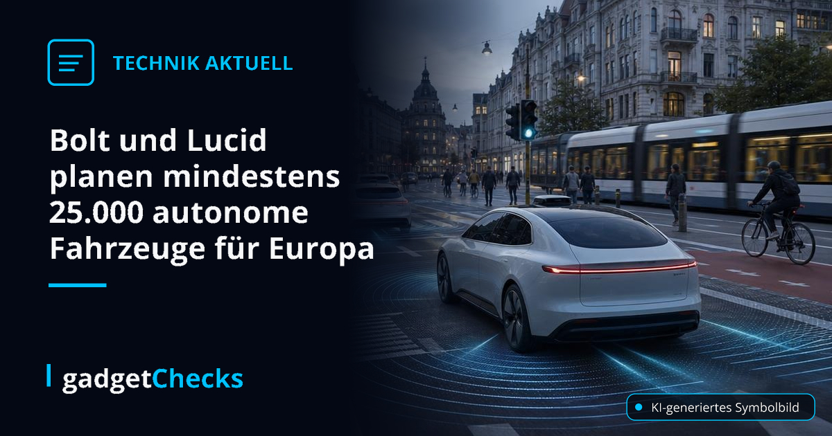 Bolt und Lucid planen mindestens 25.000 autonome Fahrzeuge für Europa – KI-generiertes Symbolbild