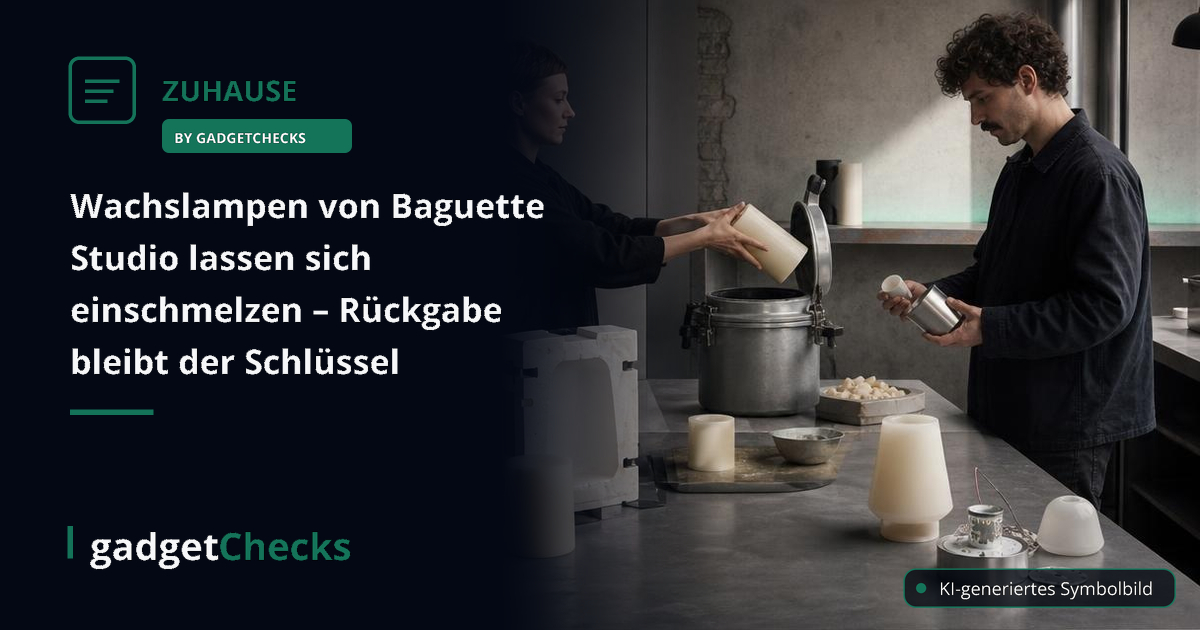 Wachslampen von Baguette Studio lassen sich einschmelzen – Rückgabe bleibt der Schlüssel - gadgetChecks – Das unabhängige Magazin