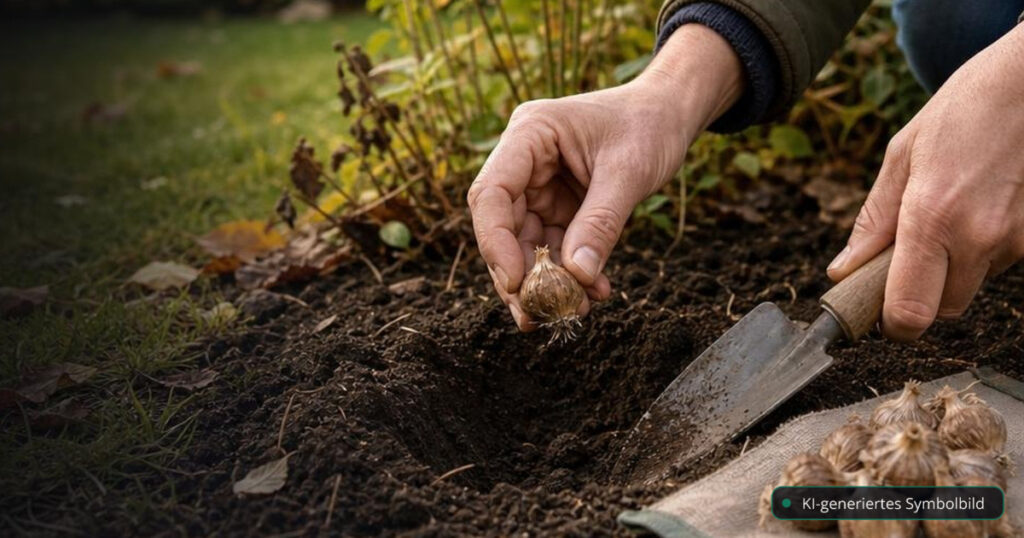 Krokusse pflanzen: 10.000 Knollen für Wildbienen im Frühjahr – Editorialmotiv ohne Text – KI-generiertes Symbolbild