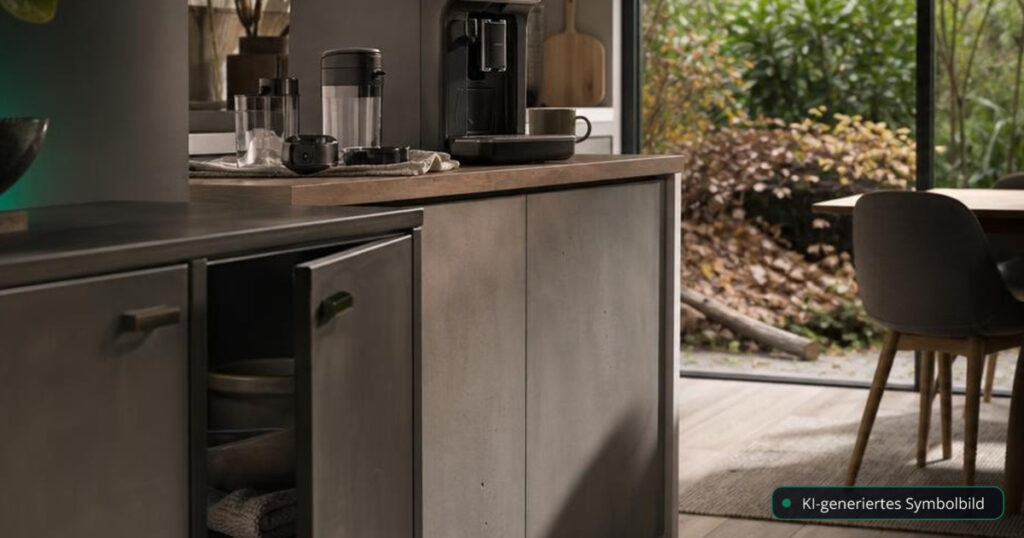 ZuhauseCheck KW 43: IKEA Second-Hand-Marktplatz mit 48-Stunden-Frist, Philips Aromis 6000 schäumt nur heiß – Editorialmotiv ohne Text – KI-generiertes Symbolbild