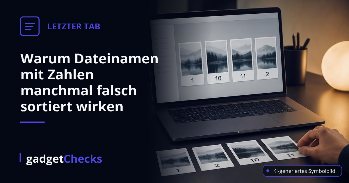 Warum Dateinamen mit Zahlen manchmal falsch sortiert wirken – KI-generiertes Symbolbild