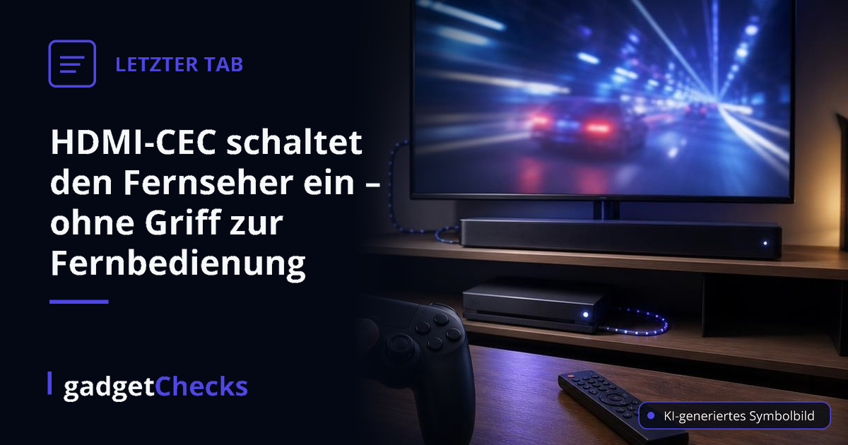 HDMI-CEC schaltet den Fernseher ein – ohne Griff zur Fernbedienung – KI-generiertes Symbolbild