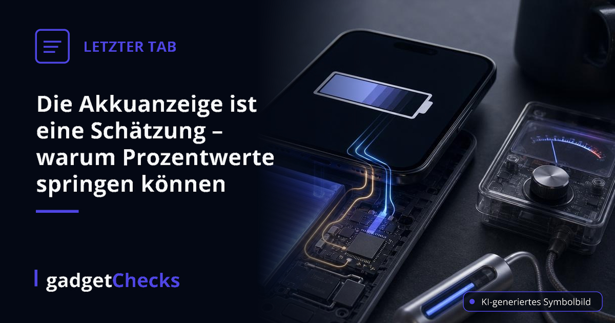 Die Akkuanzeige ist eine Schätzung – warum Prozentwerte springen können – KI-generiertes Symbolbild