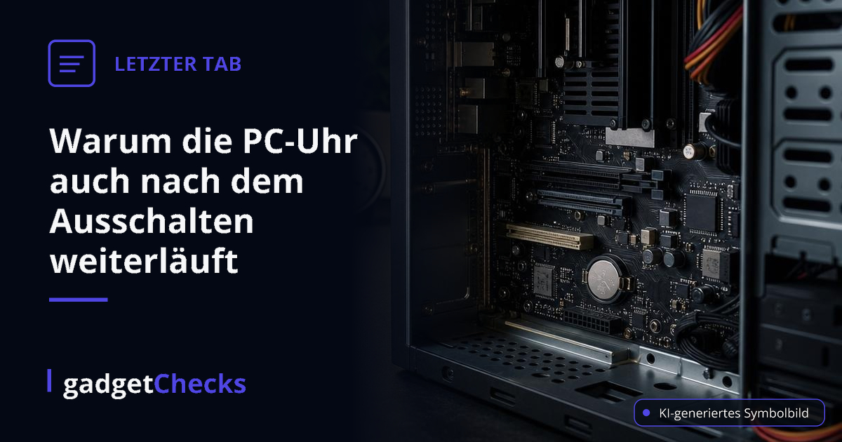 Warum die PC-Uhr auch nach dem Ausschalten weiterläuft – KI-generiertes Symbolbild
