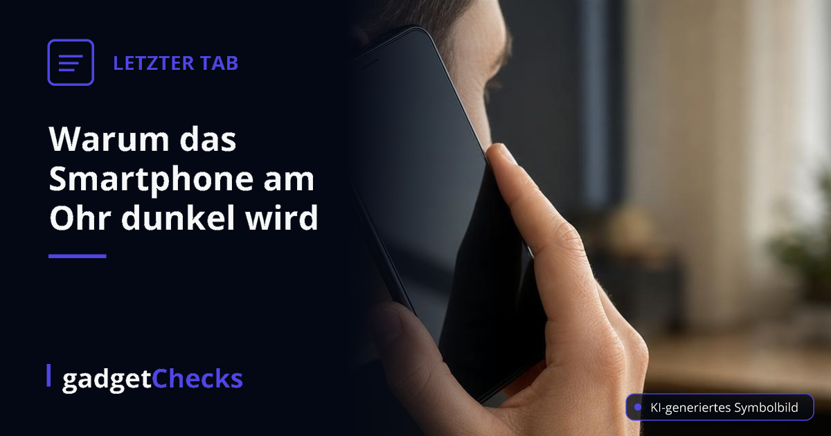 Warum das Smartphone am Ohr dunkel wird – KI-generiertes Symbolbild
