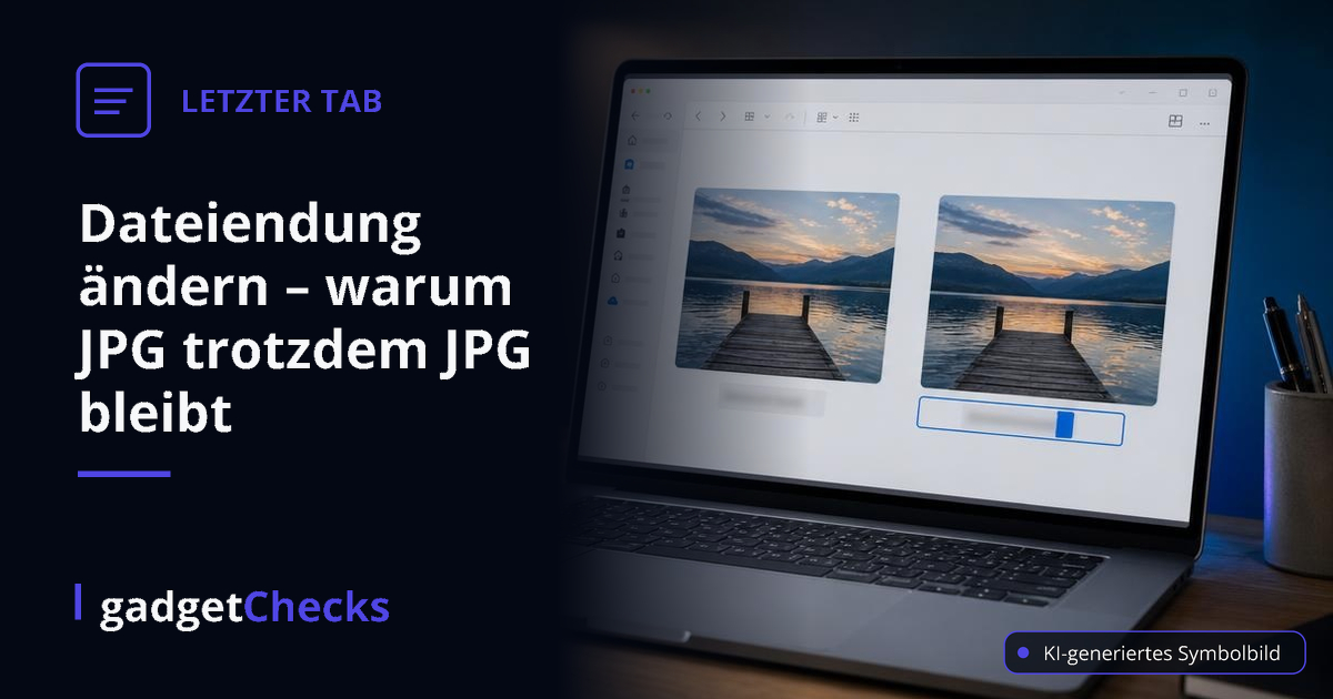 Dateiendung ändern – warum JPG trotzdem JPG bleibt – KI-generiertes Symbolbild