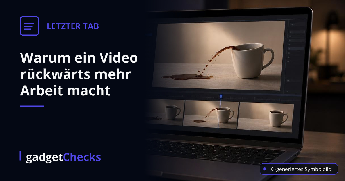 Warum ein Video rückwärts mehr Arbeit macht – KI-generiertes Symbolbild