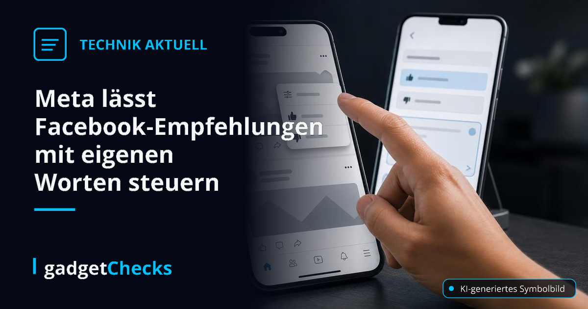 Meta lässt Facebook-Empfehlungen mit eigenen Worten steuern – KI-generiertes Symbolbild